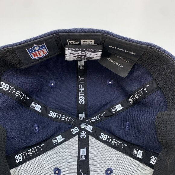 Chicago Bears New Era 39Thirty Fitted M/L Blue Embroidered Bear Cap Hat(H10) - Picture 14 of 16